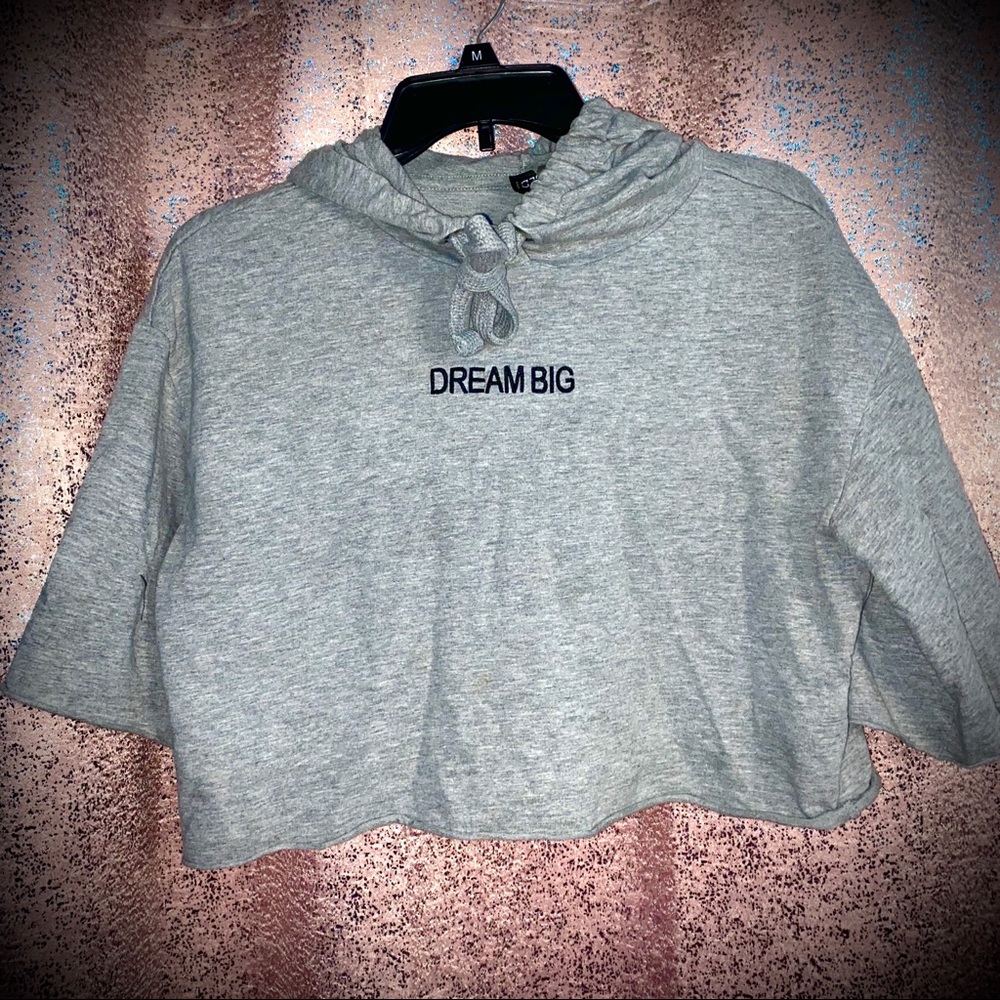 H&M “DREAM BIG” Cropped T shirt Hoodie